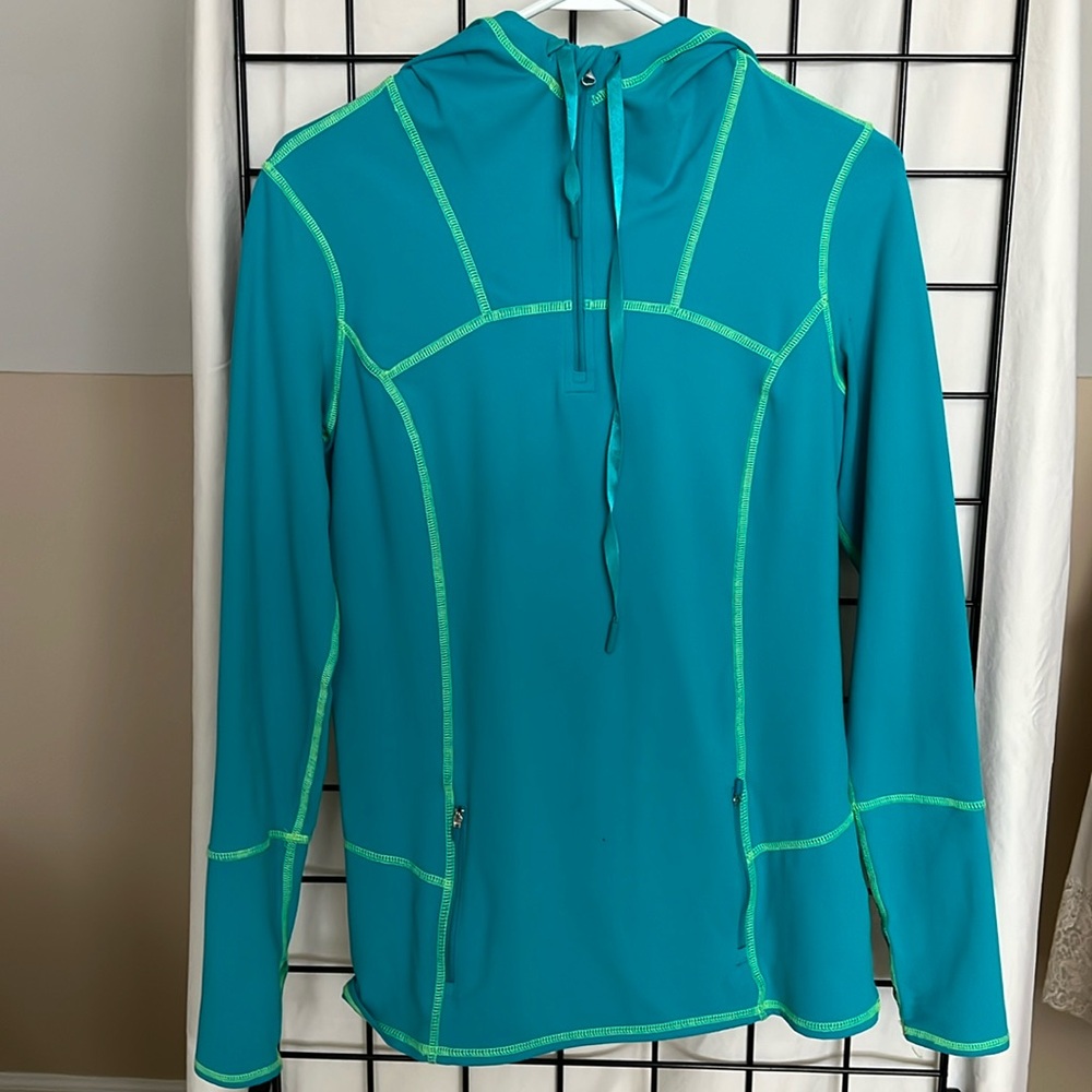 Kirkland Teal Quarter Zip Hoodie Small